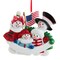KSA Pack of 12 Glittered Patriotic Snowman Family Christmas Ornaments 4"